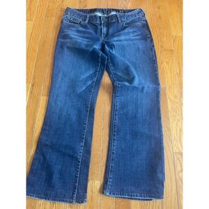 X2 Quality Denim Jeans Womens 12 w10 Boot Cut Stretch Low Rise Whiskered Zip Fly